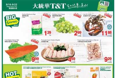 T&T Supermarket (Ottawa) Flyer September 16 to 22