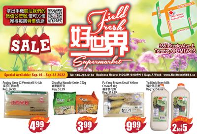 Field Fresh Supermarket Flyer September 16 to 22