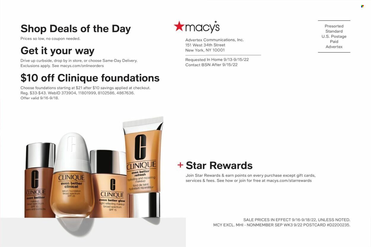 Macy's Weekly Ad Flyer Specials September 16 to September 18, 2022