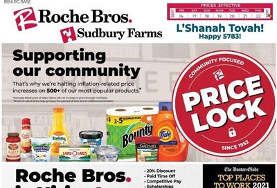 Roche Bros. (MA) Weekly Ad Flyer Specials September 16 to September 22, 2022