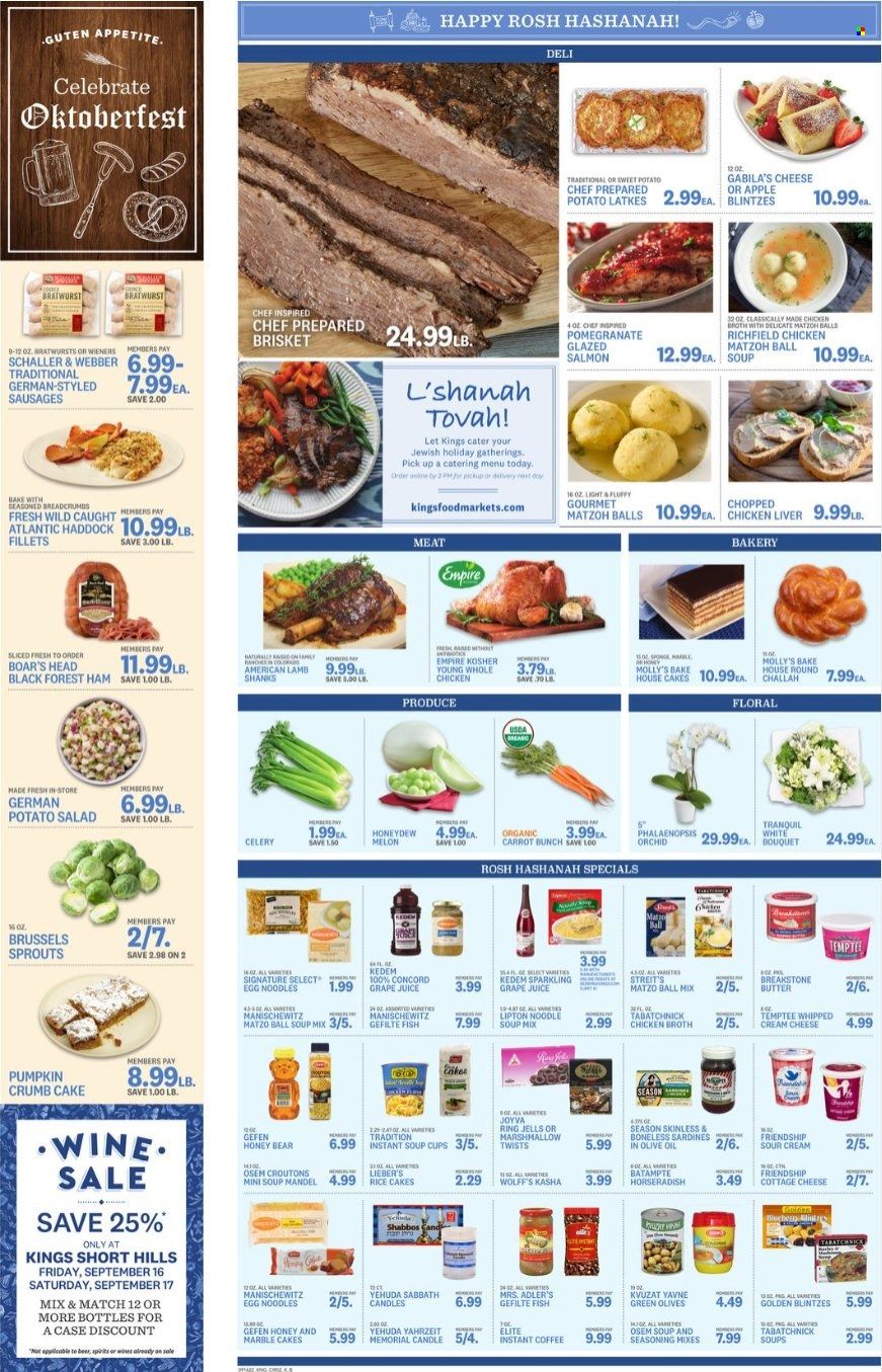 Kings Food Markets (CT, NJ, NY) Weekly Ad Flyer Specials September 16 to September 22, 2022
