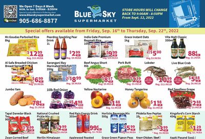 Blue Sky Supermarket (Pickering) Flyer September 16 to 22