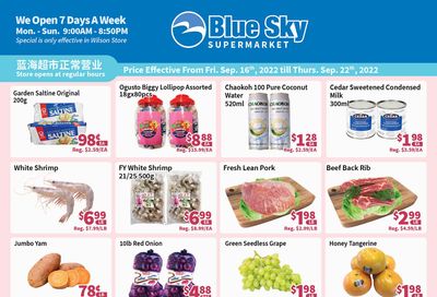 Blue Sky Supermarket (North York) Flyer September 16 to 22