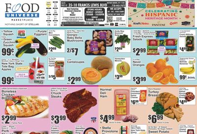 Food Universe (NY) Weekly Ad Flyer Specials September 16 to September 22, 2022