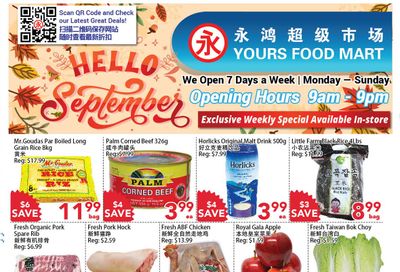 Yours Food Mart Flyer September 16 to 22