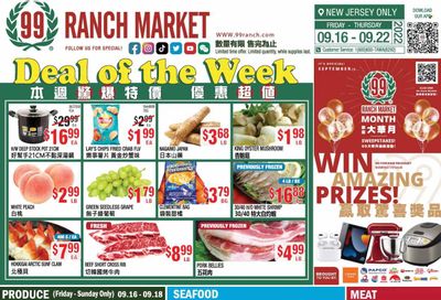 99 Ranch Market (NJ) Weekly Ad Flyer Specials September 16 to September 22, 2022