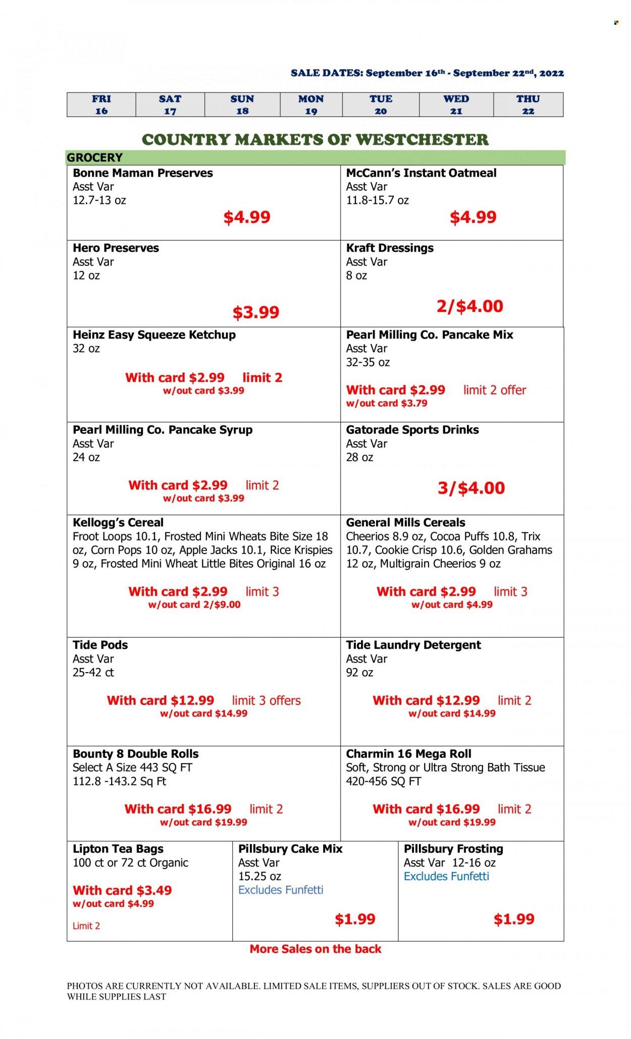 Country Markets of Westchester (NY) Weekly Ad Flyer Specials September 16 to September 22, 2022