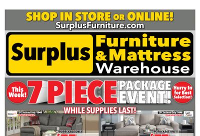 Surplus Furniture & Mattress Warehouse (Saskatoon) Flyer September 19 to October 2