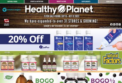 Healthy Planet Flyer September 15 to October 12