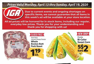 IGA (Indiana) Weekly Ad & Flyer April 13 to 19
