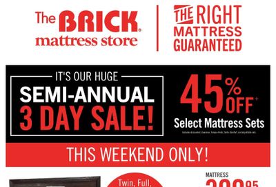The Brick Mattress Store Flyer September 20 to 26
