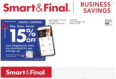 Smart & Final (AZ, CA) Weekly Ad Flyer Specials September 21 to October 4, 2022