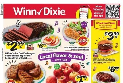Winn Dixie (AL, FL, GA, LA) Weekly Ad Flyer Specials September 21 to September 27, 2022