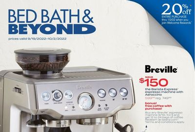 Bed Bath & Beyond Weekly Ad Flyer Specials September 19 to October 2, 2022