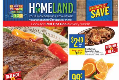 Homeland (OK, TX) Weekly Ad Flyer Specials September 21 to September 27, 2022