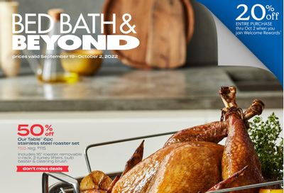 Bed Bath & Beyond Flyer September 19 to October 2