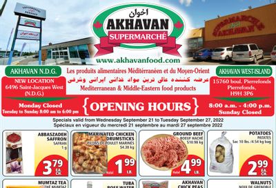 Akhavan Supermarche Flyer September 21 to 27