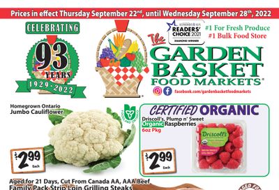 The Garden Basket Flyer September 22 to 28