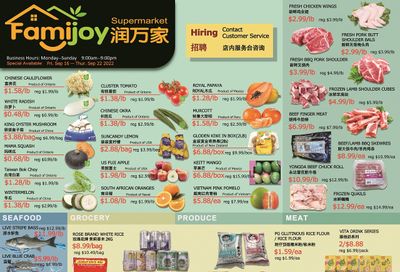 Famijoy Supermarket Flyer September 16 to 22