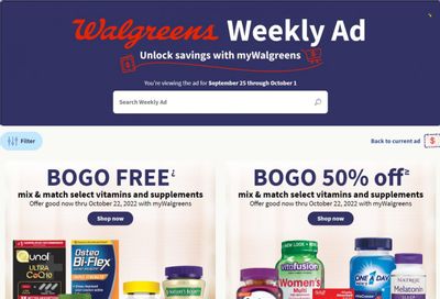 Walgreens Weekly Ad Flyer Specials September 25 to October 1, 2022