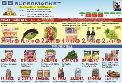 88 Supermarket Flyer September 22 to 28