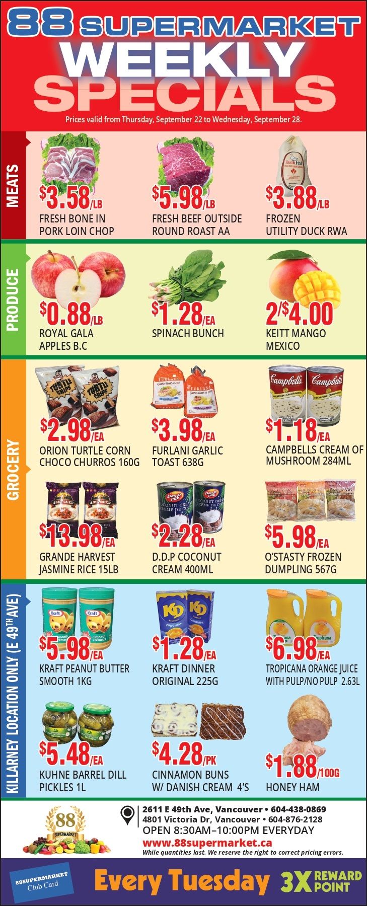 88 Supermarket Flyer September 22 to 28