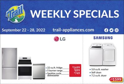Trail Appliances (AB & SK) Flyer September 22 to 28