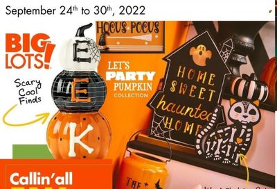 Big Lots Weekly Ad Flyer Specials September 24 to September 30, 2022