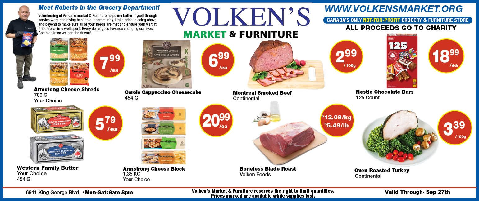 Volken's Market & Furniture Flyer September 21 to 27