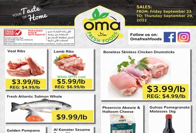 Oma Fresh Foods Flyer September 23 to 29