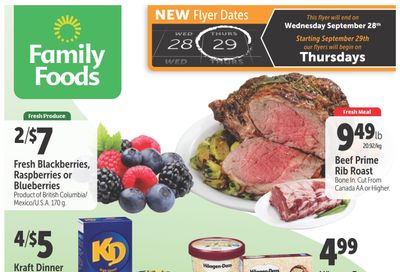 Family Foods Flyer September 23 to 29