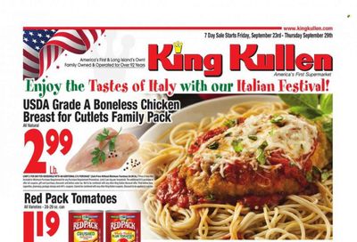 King Kullen (NY) Weekly Ad Flyer Specials September 23 to September 29, 2022
