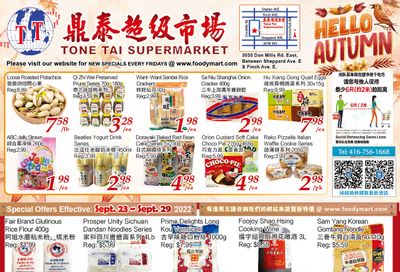 Tone Tai Supermarket Flyer September 23 to 29