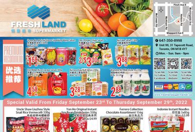 FreshLand Supermarket Flyer September 23 to 29
