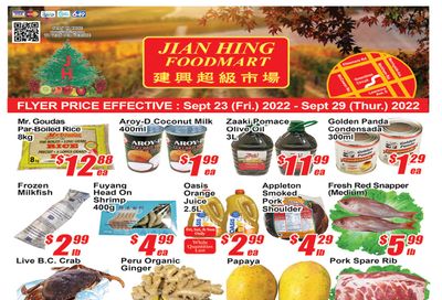 Jian Hing Foodmart (Scarborough) Flyer September 23 to 29