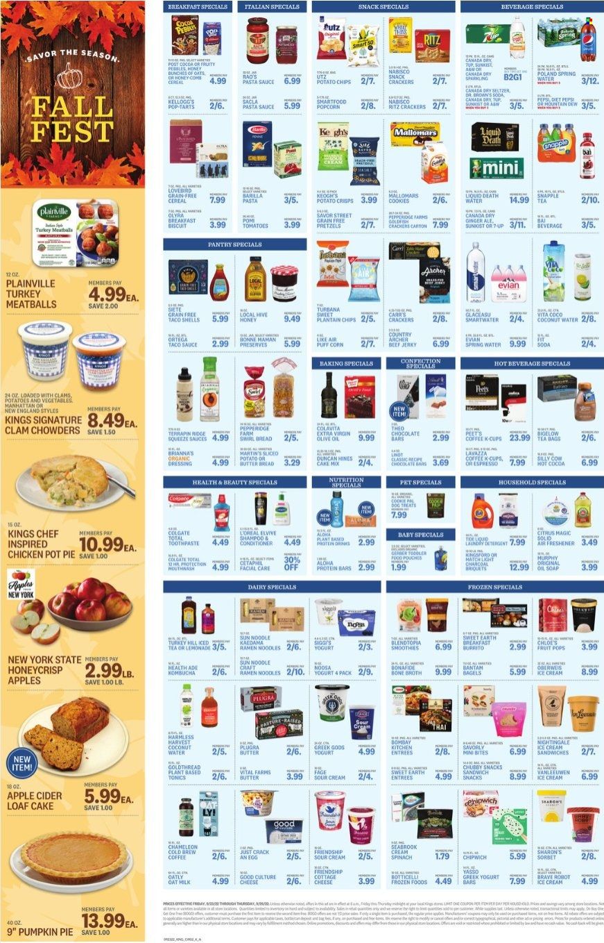 Kings Food Markets (CT, NJ, NY) Weekly Ad Flyer Specials September 23 to September 29, 2022