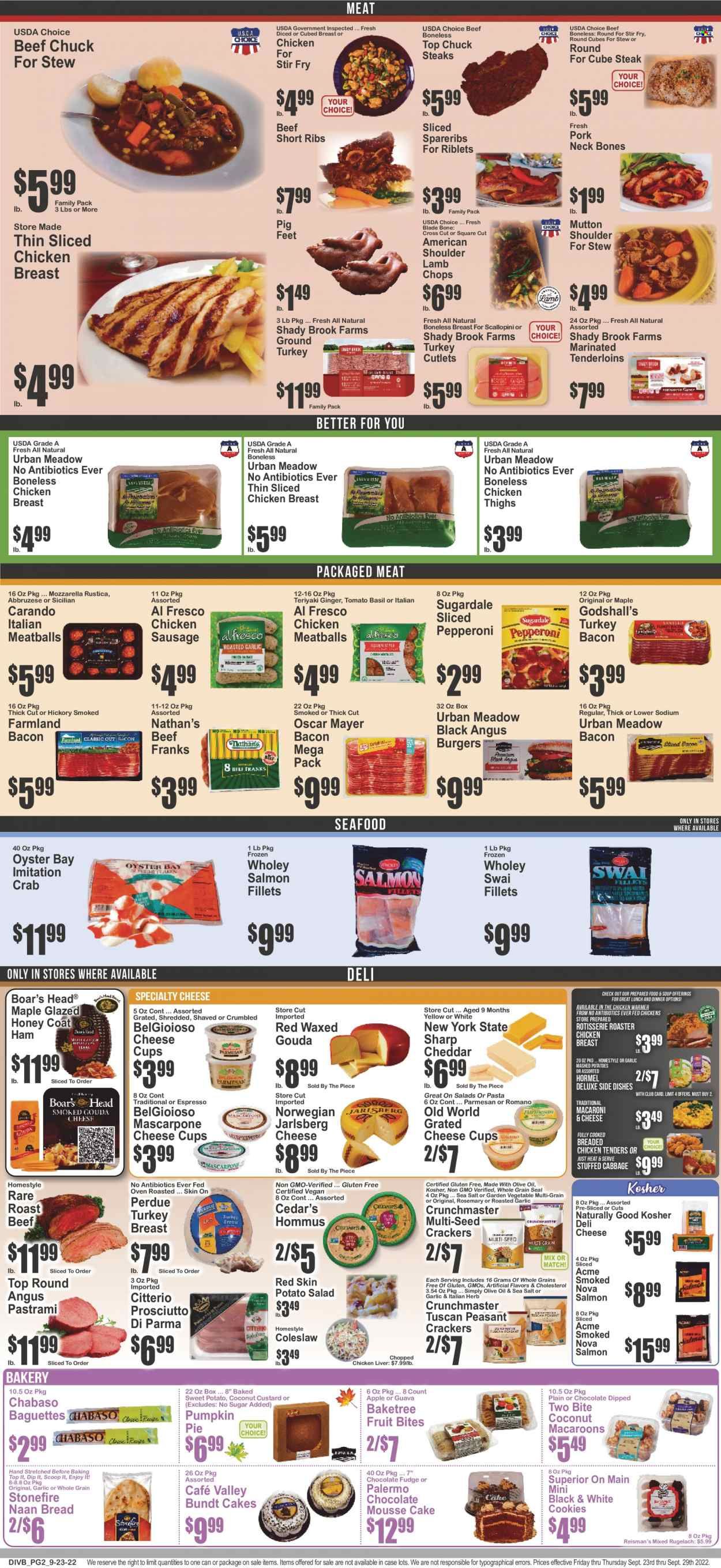 Food Universe (NY) Weekly Ad Flyer Specials September 23 to September 29, 2022