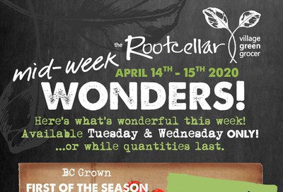 The Root Cellar Mid-Week Flyer April 14 and 15