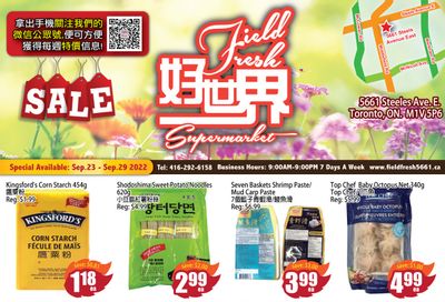 Field Fresh Supermarket Flyer September 23 to 29