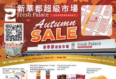 Fresh Palace Supermarket Flyer September 23 to 29