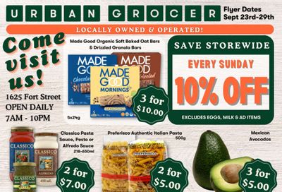 Urban Grocer Flyer September 23 to 29