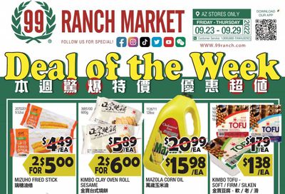 99 Ranch Market (19) Weekly Ad Flyer Specials September 23 to September 29, 2022