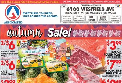 Associated Supermarkets (NY) Weekly Ad Flyer Specials September 23 to September 29, 2022