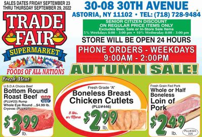 Trade Fair Supermarket (NY) Weekly Ad Flyer Specials September 23 to September 29, 2022