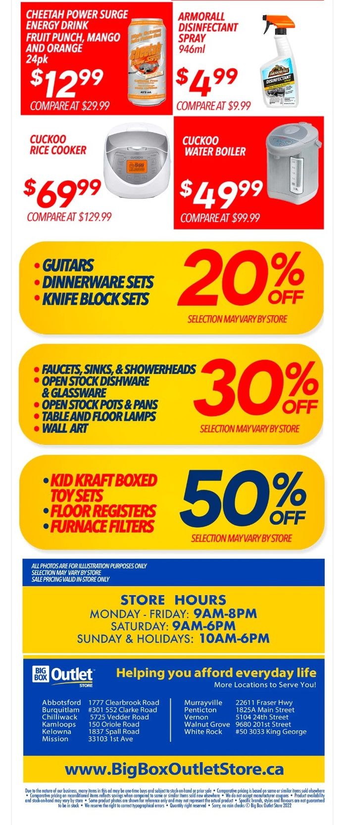Big Box Outlet Store Flyer September 26 and 27