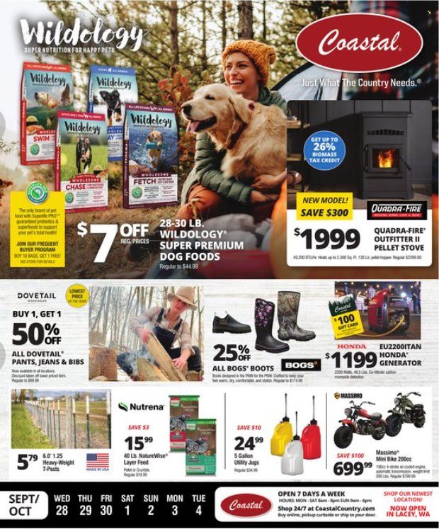 Coastal Farm & Ranch Weekly Ad Flyer Specials September 28 to October 4, 2022