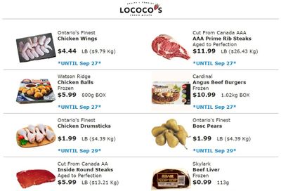 Lococo's Flyer September 26 to 29