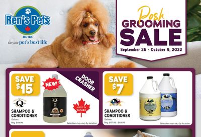 Ren's Pets Posh Grooming Sale Flyer September 26 to October 9