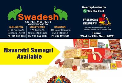 Swadesh Supermarket Flyer September 23 to 29