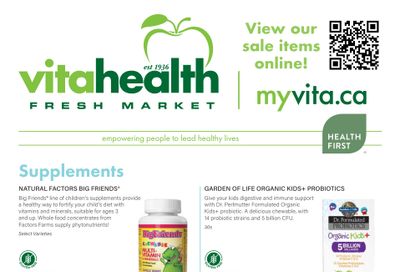 Vita Health Fresh Market Flyer September 16 to October 2